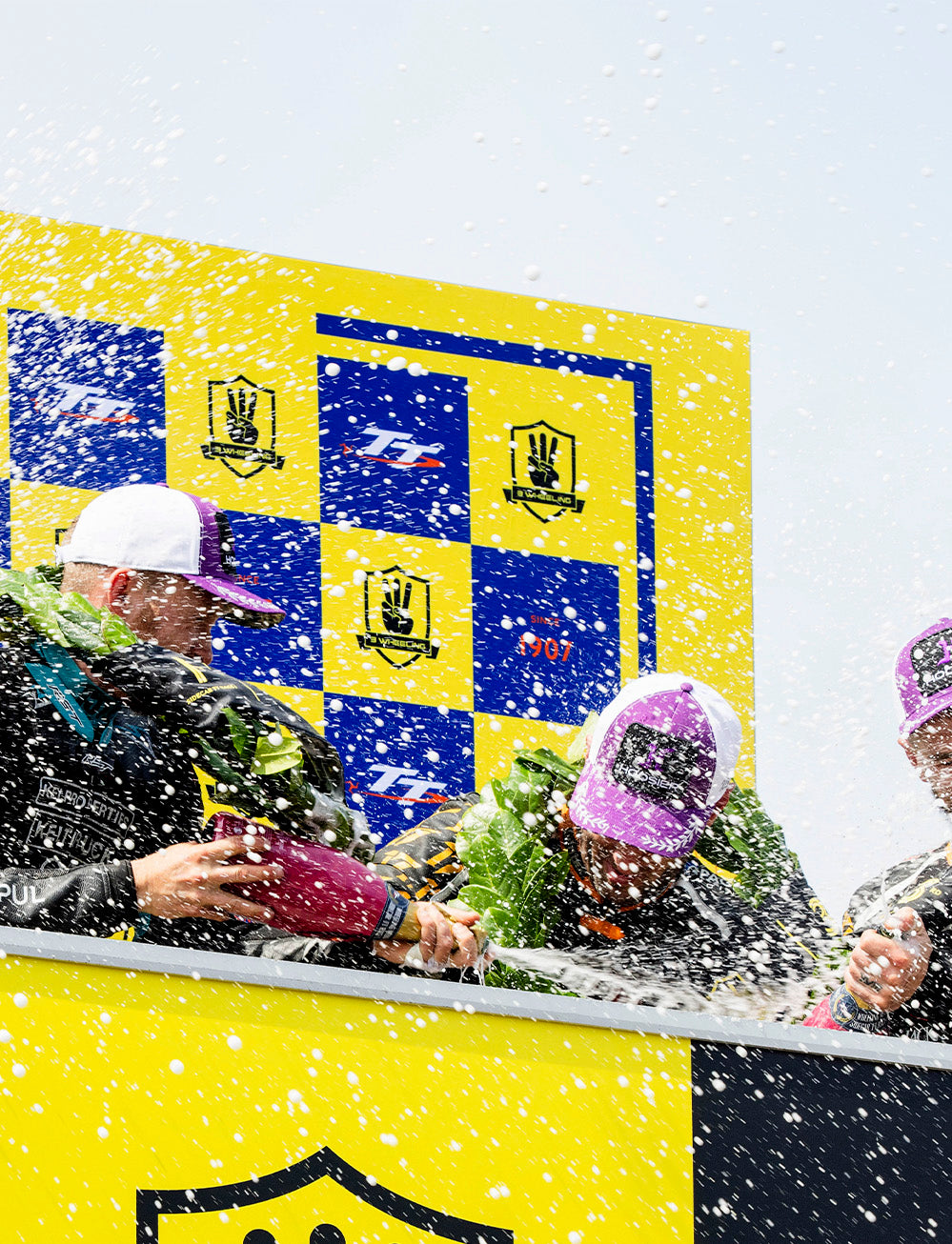 Isle of Man TT Races 2025 3wheeling.media Sidecar TT Race 1 Podium Backdrop